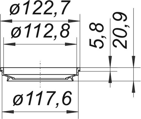 Dallmer Dichtung DN 100, zu Atlasbogen