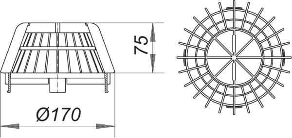 Dallmer Kies/Laubfangkorb S 15 Ø 170 mm, Polypropylen, UV-stabilisiert