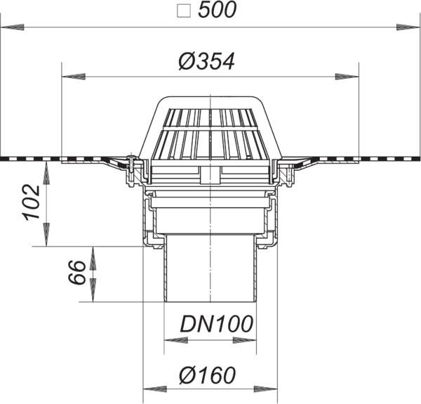 Dallmer Dachablauf DallBit 62 DN 100