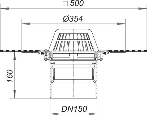 Dallmer Dachablauf DallBit 62 DN 150