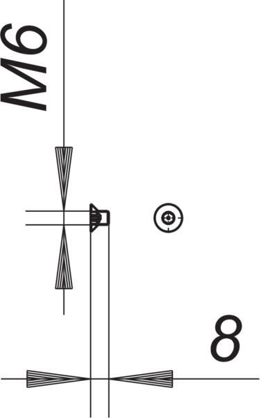 Dallmer Sicherheitsschraube M 6 x 8 mm, Edelstahl 1.4301, 2 Stück