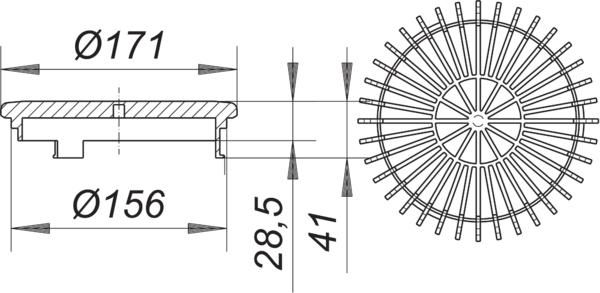 Dallmer Flachrost S 15 Ø 170 mm, Polypropylen, UV-stabilisiert