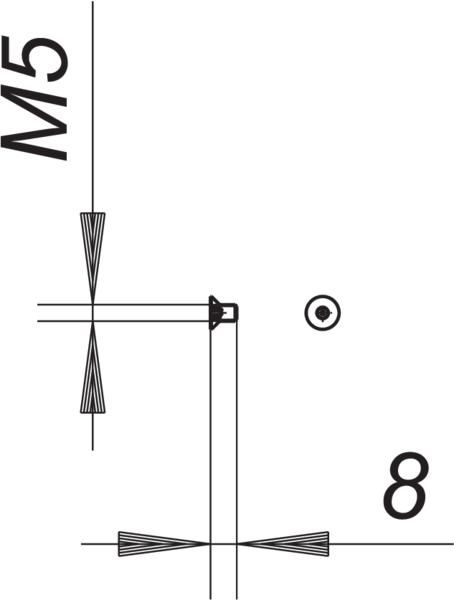 Dallmer Sicherheitsschraube M 5 x 8 mm, Edelstahl 1.4301, 2 Stück