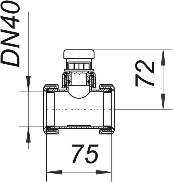 Dallmer Rohrbelüfter 902 T DN 40, Polypropylen, hochschlagfest