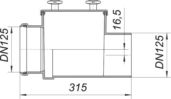 Dallmer Reinigungsrohr Stausafe R DN 125