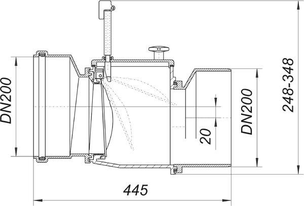 Dallmer Rückstauverschluss Stausafe H DN 200