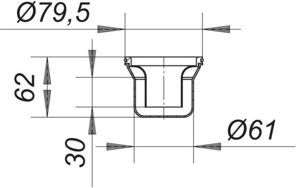 Dallmer Geruchsverschluss ORIO ORIO 60, für Duschwannenablauf