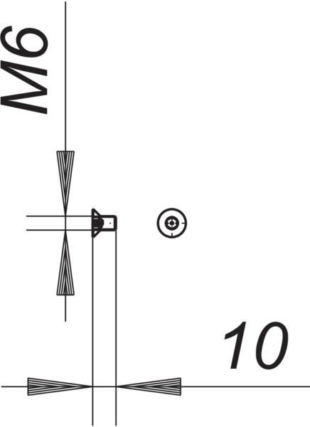 Dallmer Sicherheitsschraube M 6 x 10 mm, Edelstahl 1.4301, 2 Stück