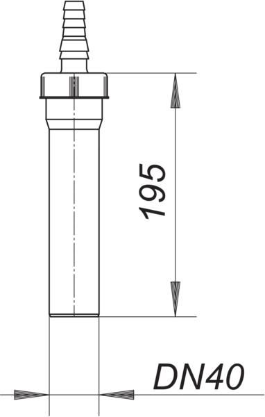 Dallmer Tauchrohr 111 DN 40, Polypropylen, hochschlagfest
