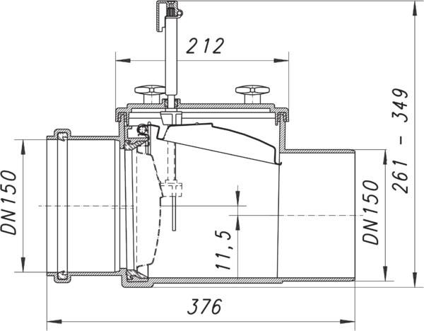 Dallmer Rückstauverschluss Stausafe H DN 150