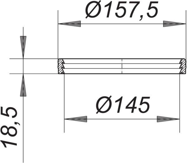 Dallmer Rückstaudichtung S 15 Serie 15 zwischen Aufsatz und Ablaufgehäuse