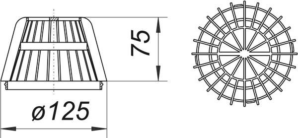 Dallmer Kies-/Laubfangkorb S 10 Ø 125 mm, Polypropylen, UV-stabilisiert