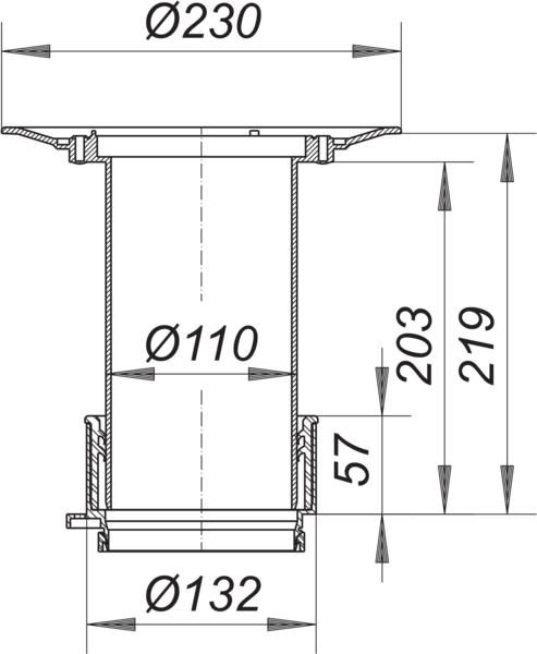 Dallmer Aufstockelement 85 Serie 10 Polypropylen, hochschlagfest