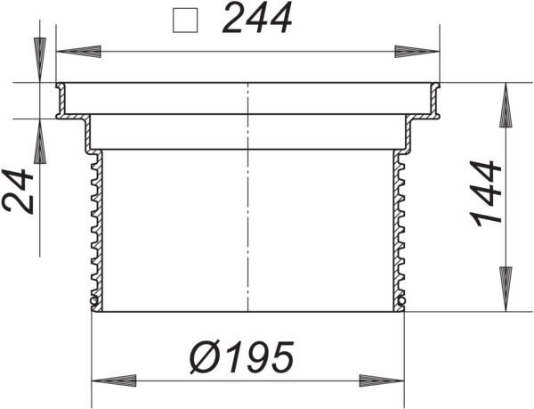 Dallmer Aufsatzrahmen 608.0 608.0, Kunststoff-Rahmen, Belastungsklasse A