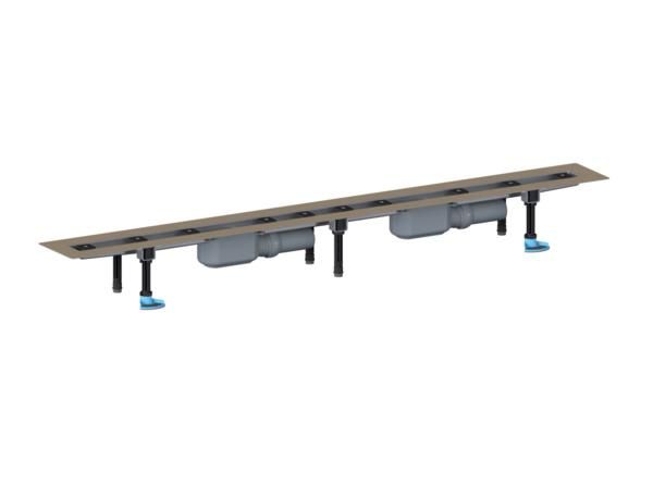 Dallmer Duschrinne CeraLine Plan F Duo 2000, L1 2000/L2 2100/L3 800 mm, DN 50