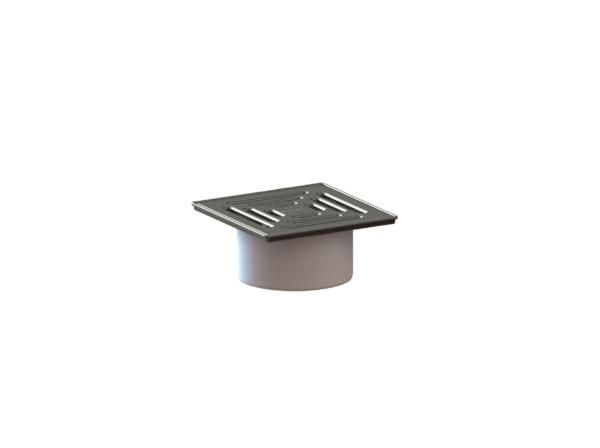 Dallmer Aufsatz Serie 10 VC S 10/120 120 x 120 mm, Edelstahl