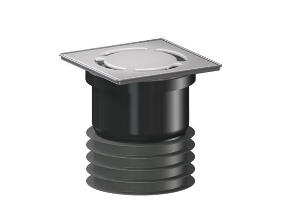 Dallmer Bodenablauf PRONTO Primus Edelstahl 1.4301, DN 100, 120x120mm