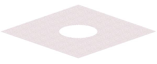 Dallmer Glasgewebematte Serie 15 500 x 500 mm, Ø 240 mm, verstärkt