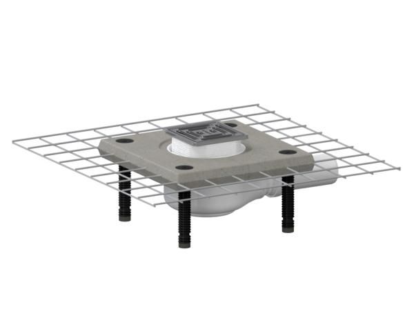 Dallmer Bodenablauf CeraDrain 48 VC 10, 100 x 100 mm, DN 50, seitlich