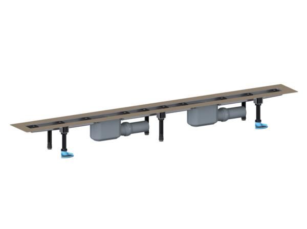 Dallmer Duschrinne CeraLine F Duo 1500, L1 1500/L2 1600/L3 600 mm, DN 50