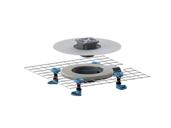 Dallmer Bodenablauf Set CeraDrain Select Plan 100 x 100 mm, seitenverstellbar +/- 2,5 mm, DN 40