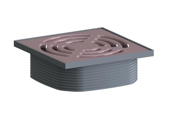 Dallmer Aufsatz DallDrain Pure hellrosa (RAL 3015), 120x120mm