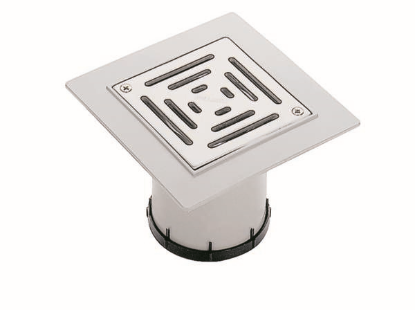 Dallmer Aufsatz PVC-KEN 10 Serie 10 150 x 150 mm, PVC, Rost Edelstahl 1.4301, verschraubt