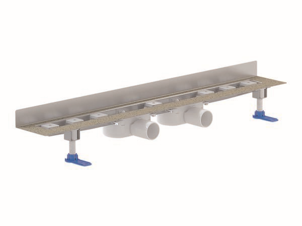 Dallmer Duschrinne CeraLine Nano W Duo 1200, L1 1200/L2 1300/L3 400 mm, DN 50