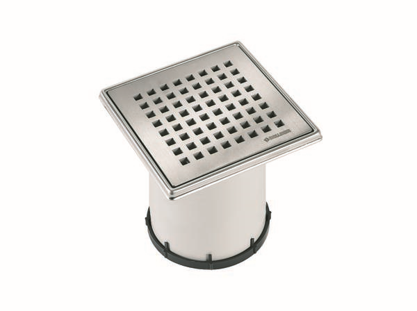 Dallmer Aufsatz Quadra S 10/150 Serie 10 150 x 150 mm, Edelstahl, Design-Rost, massiv 5mm