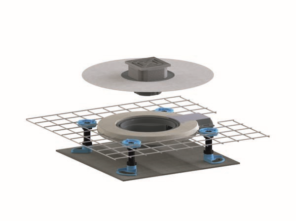 Dallmer Bodenablauf Set CeraDrain Pure Plan 100 x 100 mm, seitenverstellbar +/- 2,5 mm, DN 40