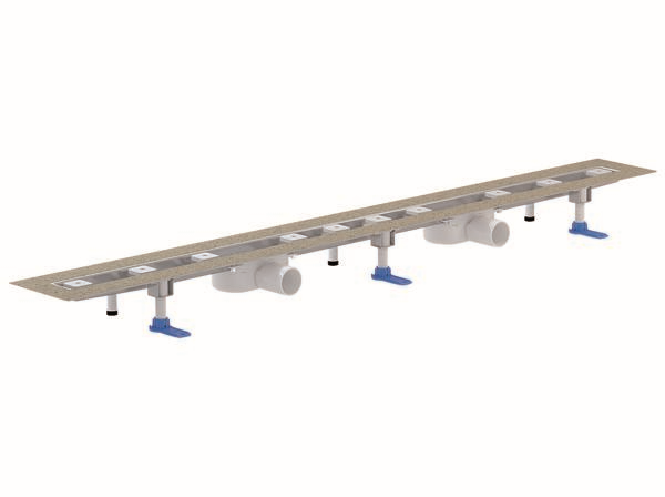 Dallmer Duschrinne CeraLine Nano F Duo 2000, L1 2000/L2 2100/L3 800 mm, DN 50