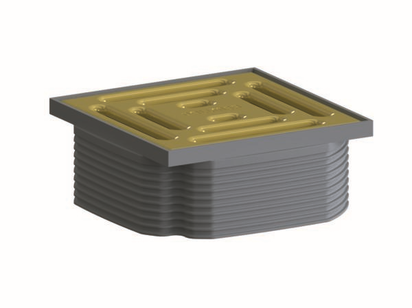 Dallmer Aufsatz DallDrain Pure zinkgelb (RAL 1018), 100x100mm