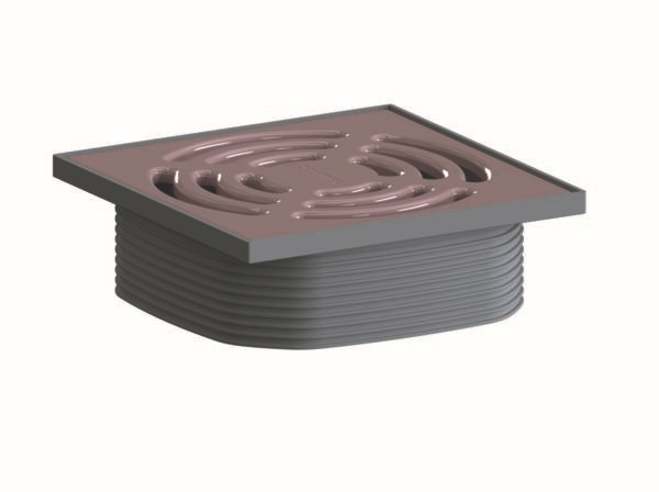 Dallmer Aufsatz DallDrain Pure hellrosa (RAL 3015), 120x120mm