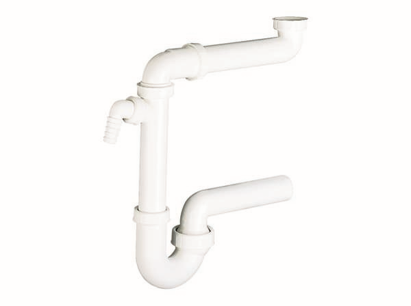 Dallmer Raumspar-Siphon 121 SL, 1 1/2" x DN 50, 1 Waschgeräte-Anschluss