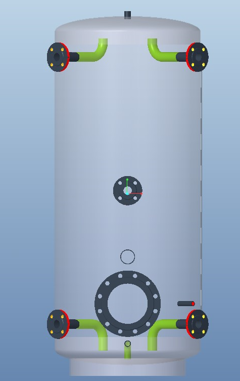 Danfoss Pufferspeicher PSS 500, RSt 37-2 Mit Wärmedämmung aus EPS,PN 6