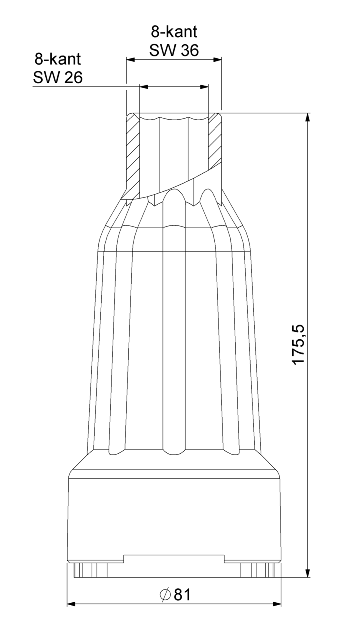 Deltamess Montageschlüssel für Unterputz