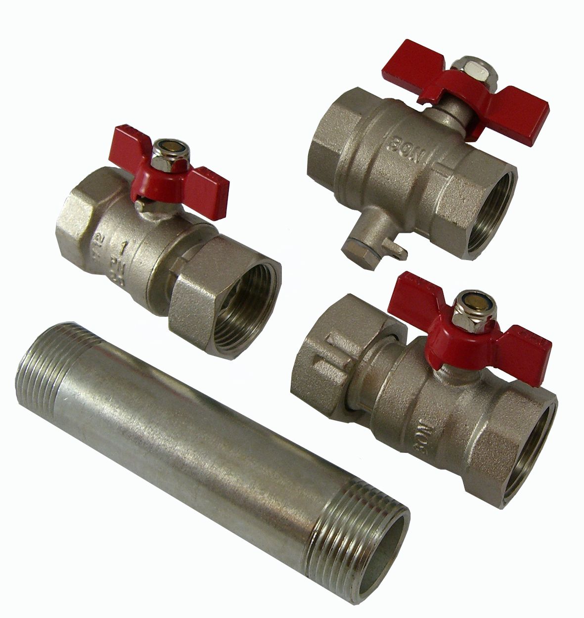 Deltamess Einbausatz G 1 (G 1) x 130 mm, mit 2 Kugelhahnverschraubungen