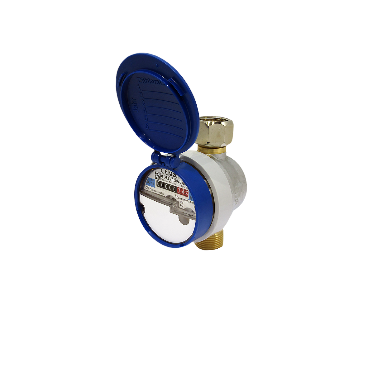 Deltamess Zapfhahnzähler TKS smart M Kalt, G 3/4" AGx110mm, Q3 2,5 cbm/h, mit Schutzdeckel