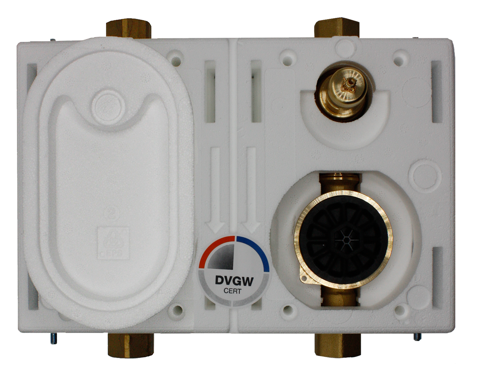 Deltamess Miniblock-Duo KOAX 2 G 3/4 IG, Rotguss