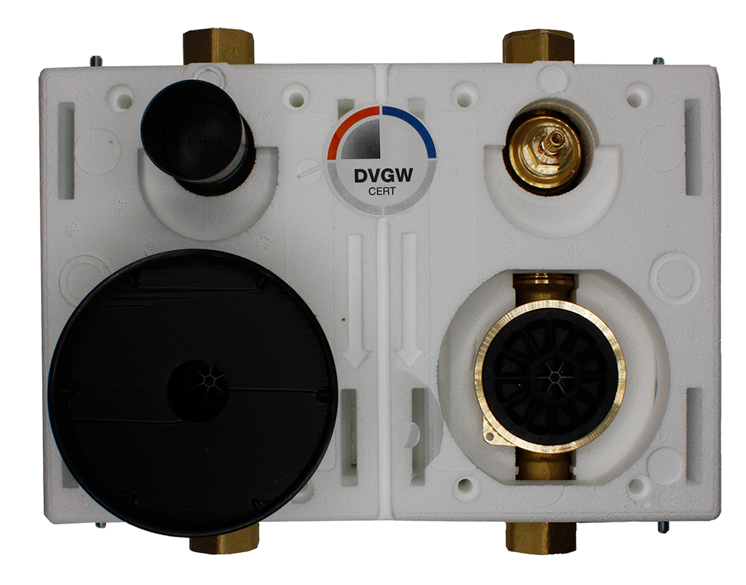 Deltamess Miniblock-Duo KOAX 2 Rotguss, G 3/4 IG, Objektblock 2