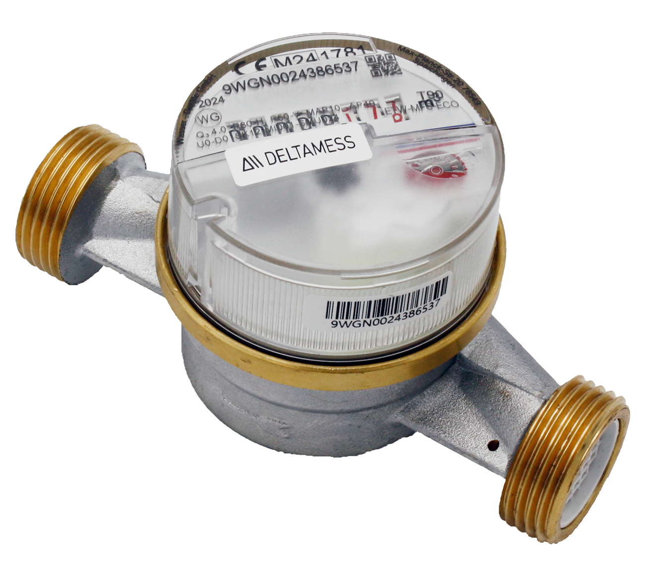 Deltamess Wohnungswasserzähler AP T90 smart M G 1 x 130 mm, Q3 4 cbm
