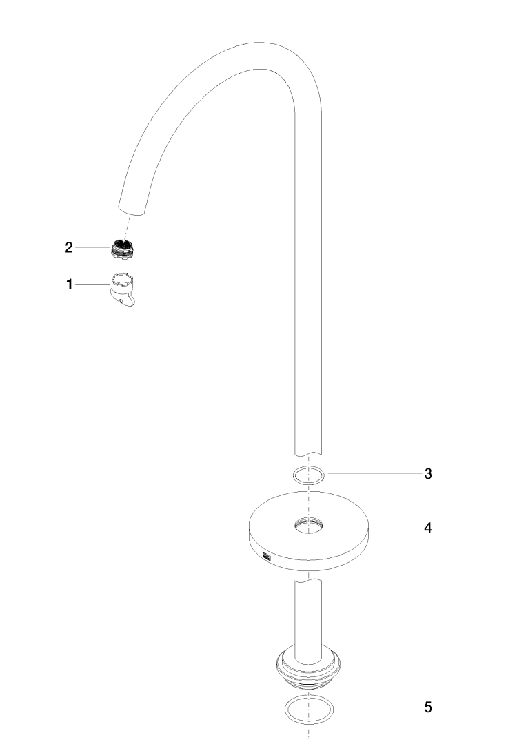 Dornbracht Wannenauslauf META ohne Umstellung, für freistehende Montage, schwarz matt