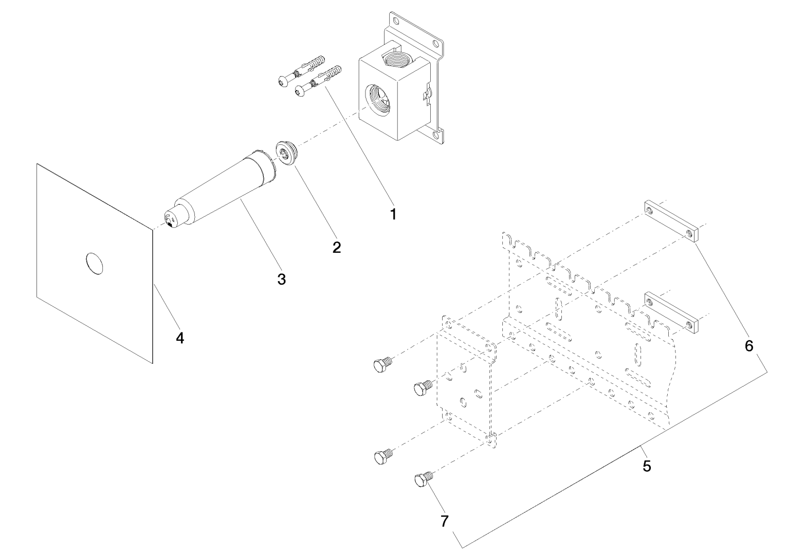Dornbracht UP-Grundkörper 3/4", für Wandbefestigung