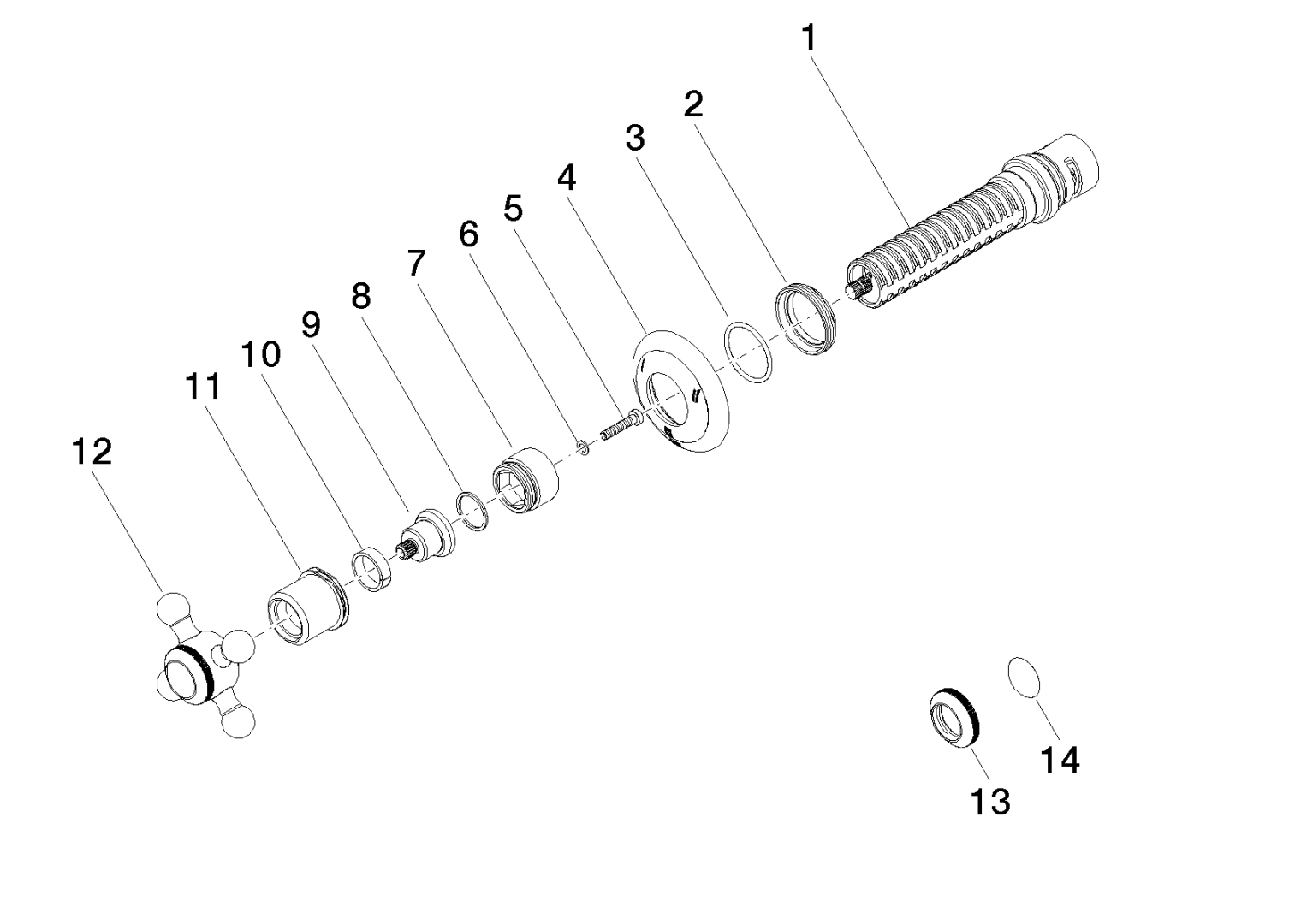 Dornbracht Fertigmontageset Madison UP-Dreiwege-Umstellung, Drehumstellung, Rosette d= 60mm, Platin