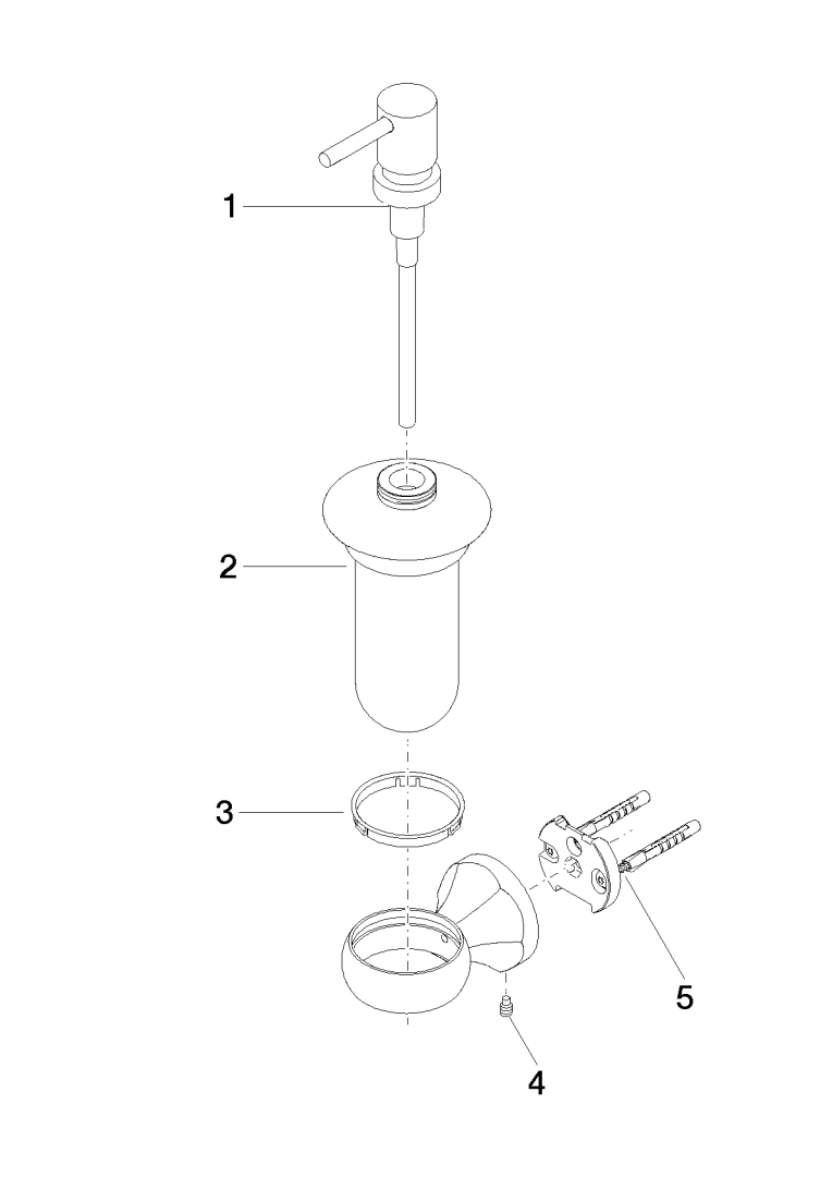 Dornbracht Spender Madison Wandmodell, Dark Platinum matt