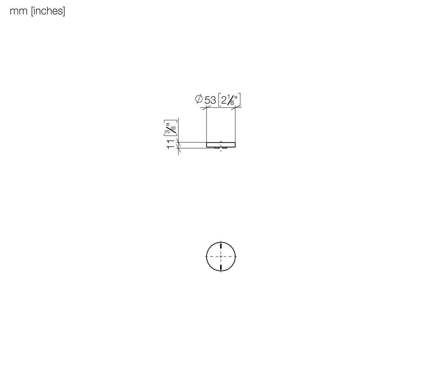 Dornbracht Griffeinsatz CYO rot und blau, Platin