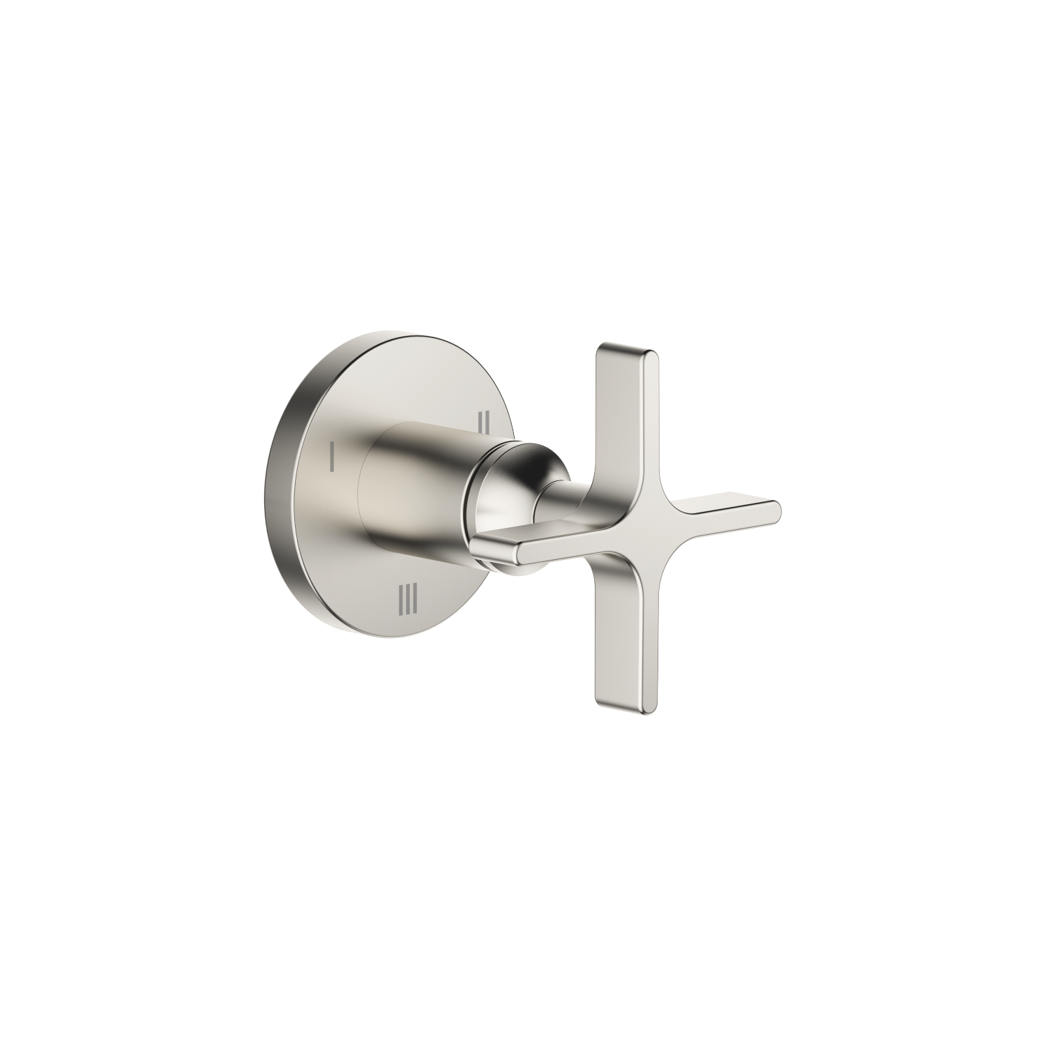 Dornbracht Fertigmontageset VAIA UP-Dreiwege-Umstellung, Drehumstellung, Rosette d= 60mm, Platin gebürstet