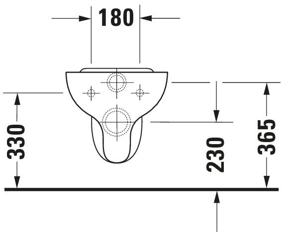 Duravit Wand-Tiefspül-WC Duraplus Hornberg 36 x 53 cm, 6,0 l, pergamon