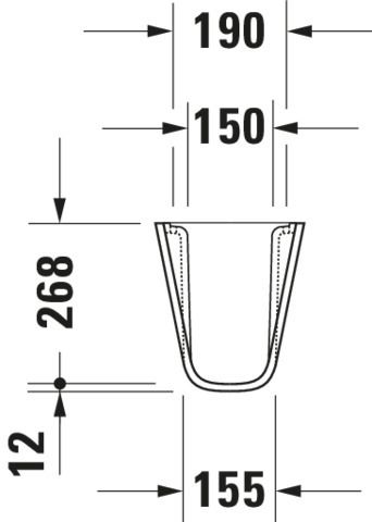 Duravit Halbsäule D-Code 24,5x26,8cm, weiß