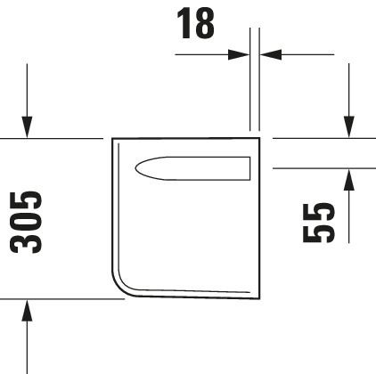 Duravit Halbsäule D-Code 24,5x26,8cm, weiß
